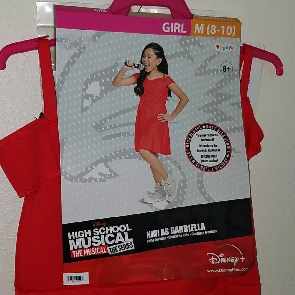 NEW Nini As Gabriella High School Musical Costume Medium Disney Dress Microphone - Picture 7 of 7